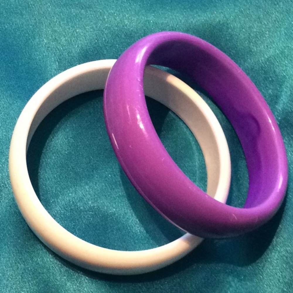 Two Plastic Bangles - image 1